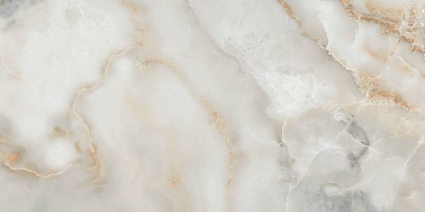 couleur blanc cassé texture onyx finition polie avec veines naturelles design en marbre haute résolution - Photo, image