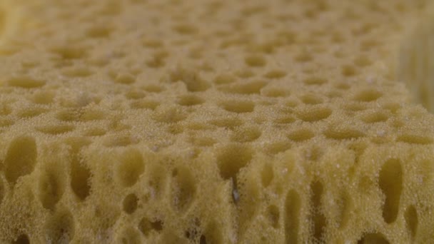 Dishwashing sponge with soap bubbles - Кадры, видео