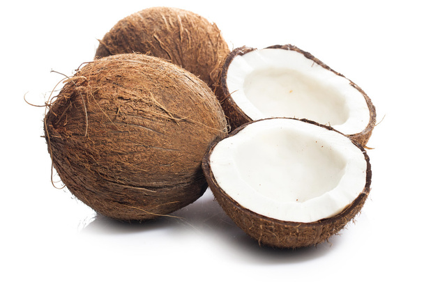 Coconuts on white background - Zdjęcie, obraz