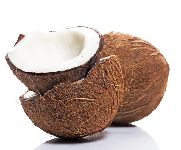 Coconuts on white background - Fotografie, Obrázek