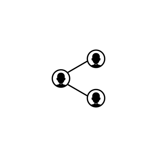 σχεδιασμός Άνθρωποι δίκτυο κοινωνική σύνδεση εικονίδιο ομάδα επικοινωνία διάνυσμα πρότυπο - Διάνυσμα, εικόνα