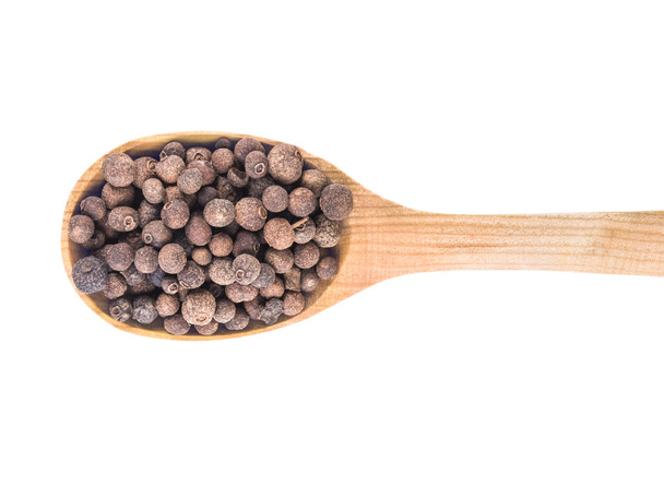 black pepper in wooden spoon  - Fotografie, Obrázek