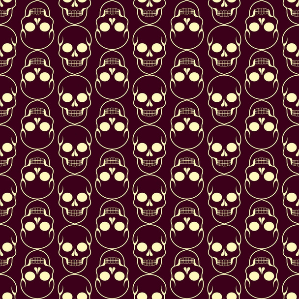 Seamless pattern with skulls. Day of the Dead; Halloween - Vetor, Imagem