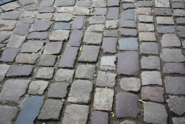 Antiguo empedrado europeo textura de calle de fondo. - Foto, imagen