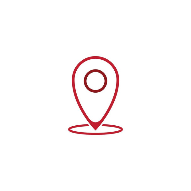 vector icon of simple forms of point of location - Vector, Image