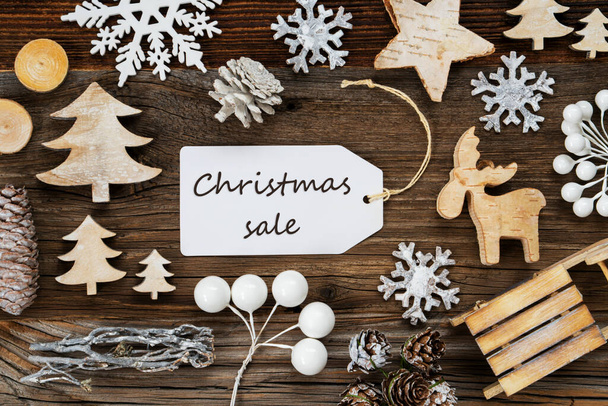 Label, Frame Of Christmas Decoration, Text Christmas Sale - Фото, изображение