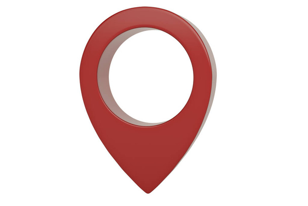 Map point 3D icon Isolated On White Background, 3D render. 3D illustration. - Foto, Imagen