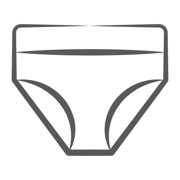 An underwear garment icon in line style, panty vector  - Vektor, kép