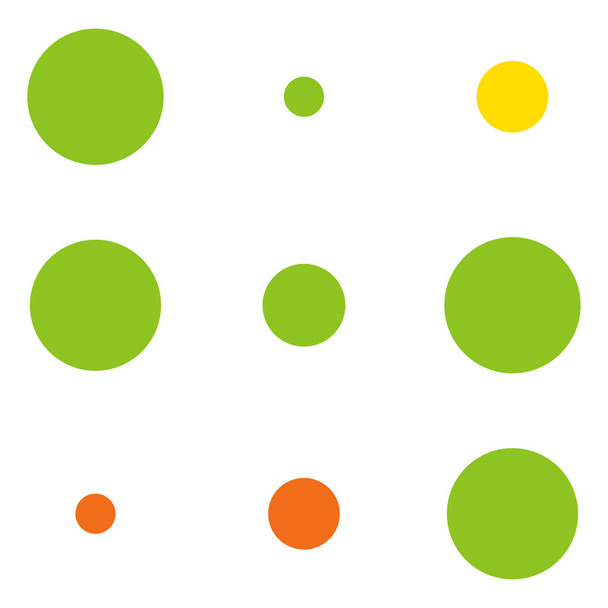 3x3 circles dots variation design. Dotted, speckles, freckles  - Vector, Imagen