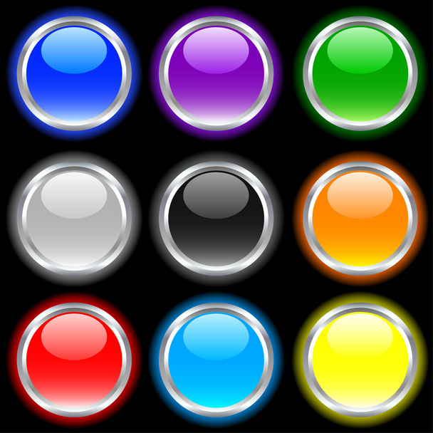 Glossy buttons. - Vector, Imagen