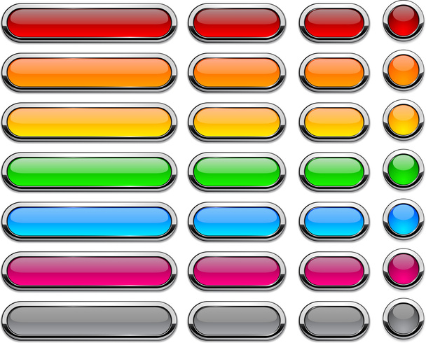 Web blank glossy buttons. - Vector, Image