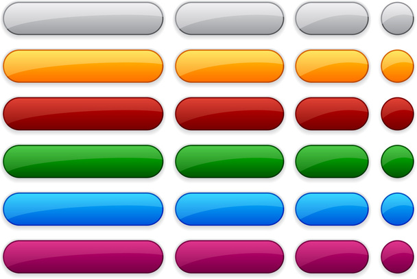 Web blank glossy buttons. - Vector, Image