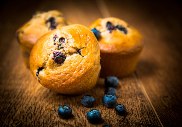 zelfgemaakte blueberry muffins - Foto, afbeelding