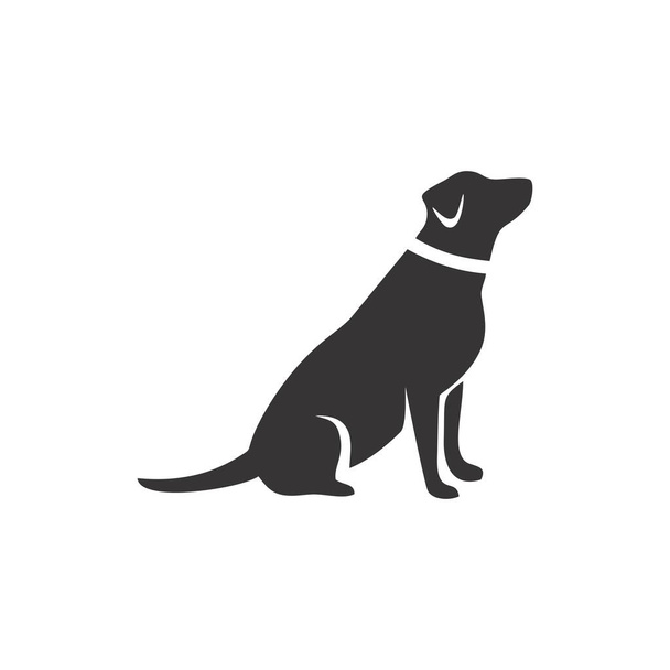 Černobílý pes silueta vektor - Vektor, obrázek