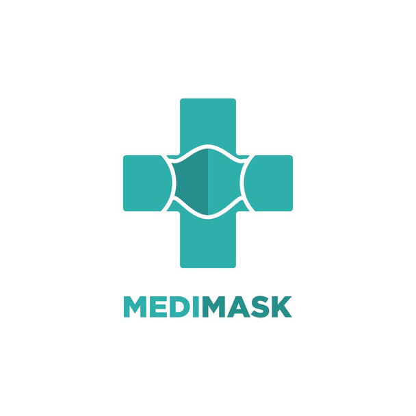 máscara vector logotipo plantilla. logotipo adecuado para la prevención del virus - Vector, imagen