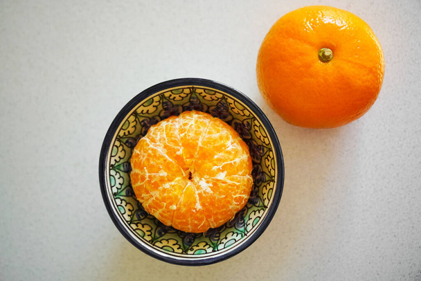  tangerines  fruits isolated on white background. cutout - Photo, image
