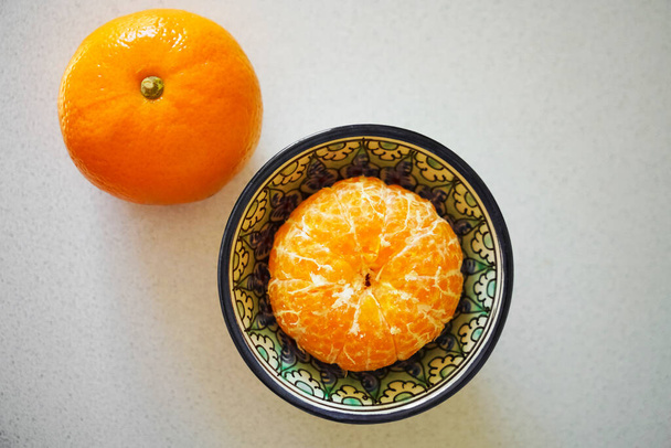  tangerines  fruits isolated on white background. cutout - Fotografie, Obrázek