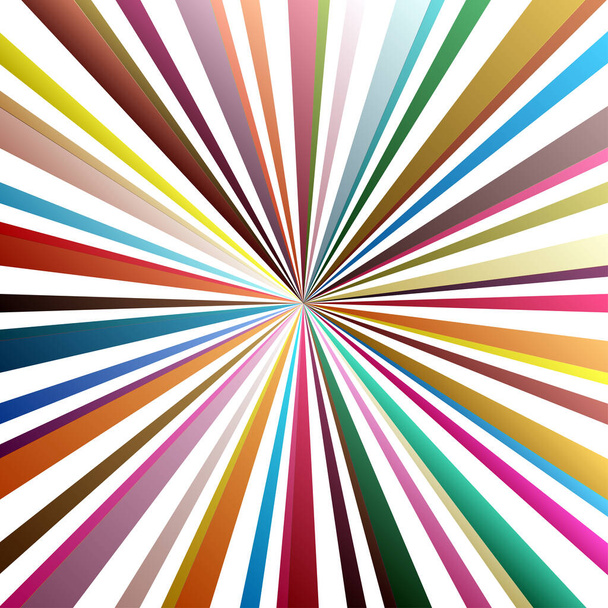 Randomness irregular radiating stripes, lines. Beams, rays. Irregular starburst, sunburst backdrop - Vektor, kép