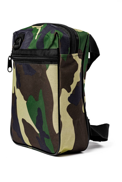 Travel military bag isolated on white background - 写真・画像