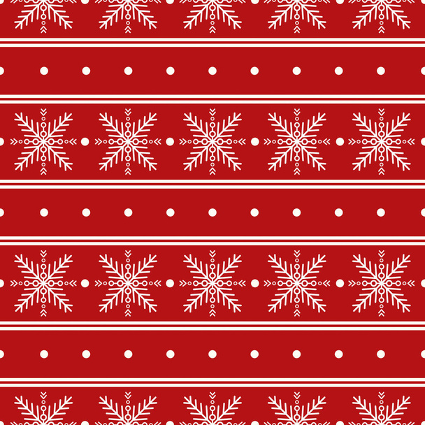 Seamless snowflake pattern; Christmas ornament - Vektör, Görsel