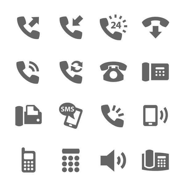 Iconos telefónicos
 - Vector, imagen