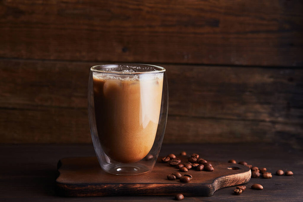 Ice coffee in a double-walled glass - Photo, Image