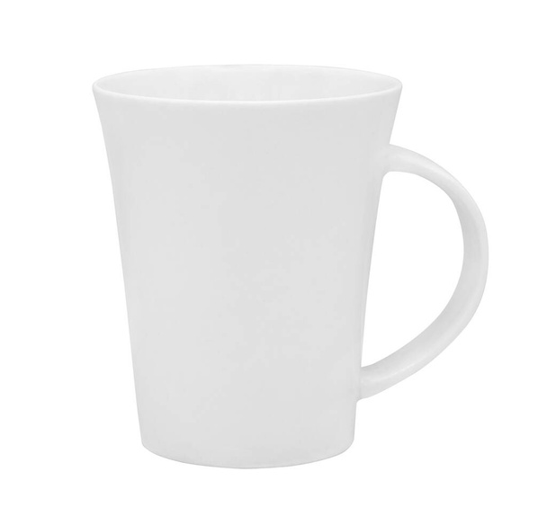 White ceramic mug isolated on white background with clipping path - Photo, Image