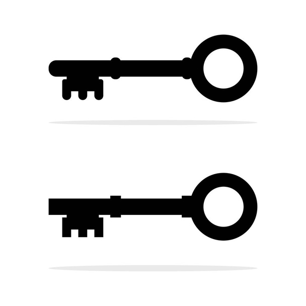 icono de la llave negra. aislado sobre fondo blanco. ilustración vectorial eps - Vector, Imagen