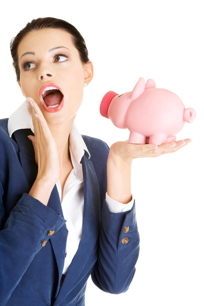 Woman with her savings - Zdjęcie, obraz