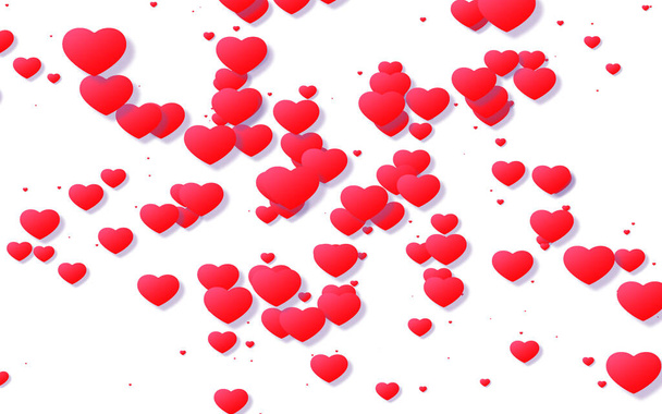 Kırmızı ve pembe kalp. Sevgililer Günü 'nde kalplerin soyut arkaplanı. - Fotoğraf, Görsel