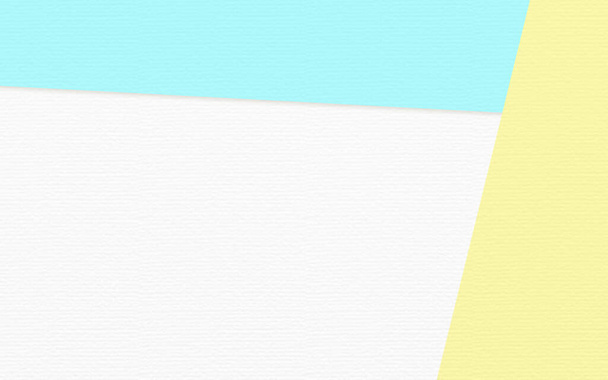 Abstract zacht geel blauw en wit papier textuur achtergrond met pastel en vintage stijl. - Foto, afbeelding