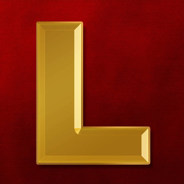 Coleção de letras alfabeto sólido ouro. Renderização 3D - Foto, Imagem