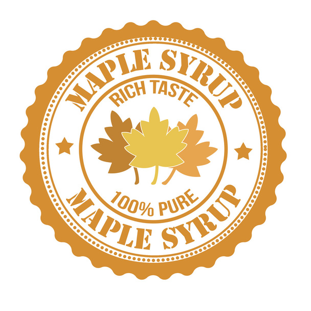 Maple syrup stamp - Vector, Image