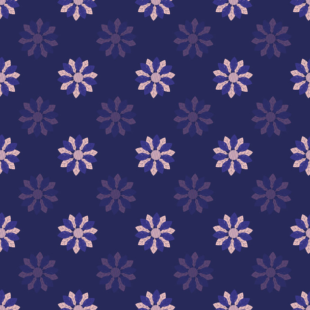 Colorful fantasie leaf flower vector repeat pattern print background - Vektor, Bild