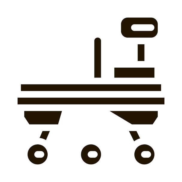 Exploration Mars Rover glyph icon vector. Výzkumná značka Mars Rover. izolovaný symbol ilustrace - Vektor, obrázek