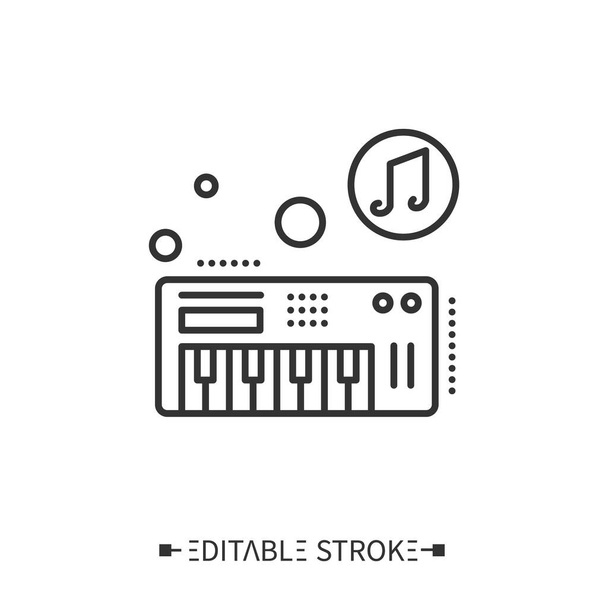  Icono de línea de teclado MIDI. Ilustración editable - Vector, Imagen