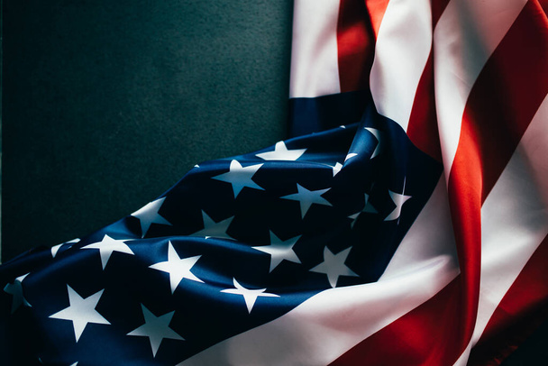 American flag background with space for text. - Fotoğraf, Görsel