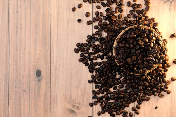 közelről pörkölt kávébab háttér és textúra - Fotó, kép