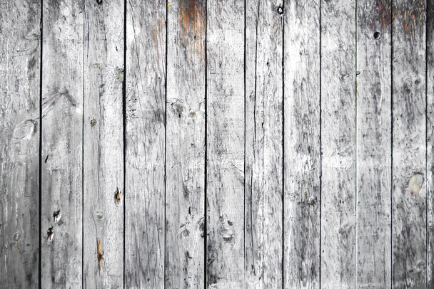Old white painted wooden planks wall background  - Photo, image