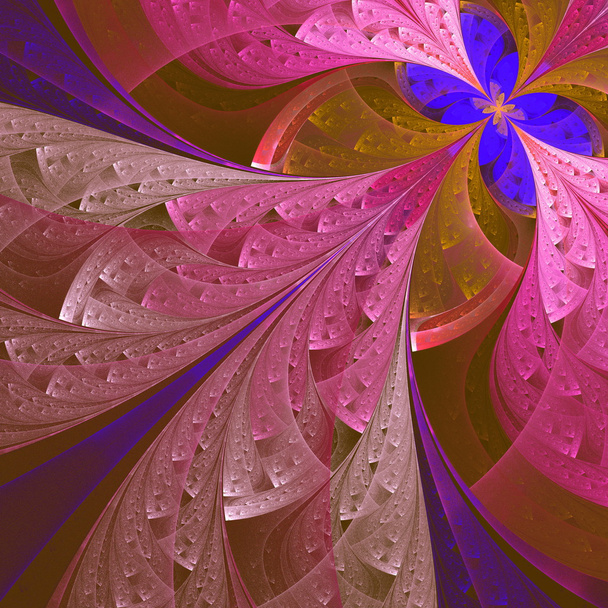 mavi ve pembe çiçek güzel fractal. - Fotoğraf, Görsel