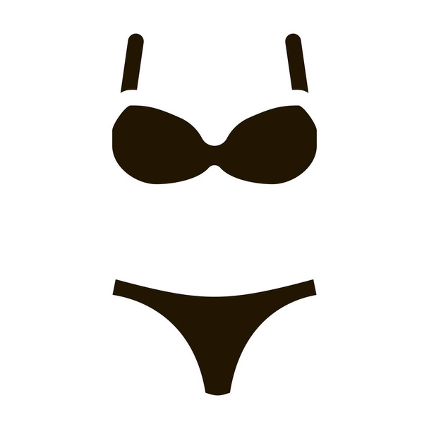 Swimming Suit Glyphensymbol-Vektor. Badeanzug-Schild. isolierte Symbolillustration - Vektor, Bild
