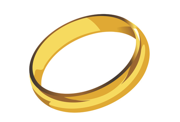 Golden ring single - Wektor, obraz