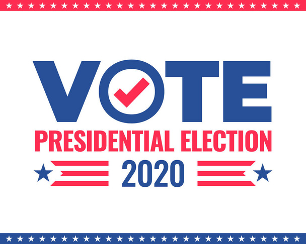 2020 Prezidentská volební kompozice USA s mřížemi a hvězdami - Vektor, obrázek