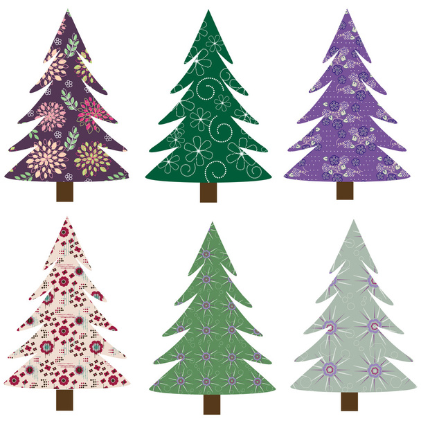 クリスマスのモミの木 - ベクター画像