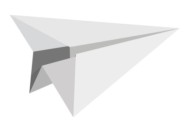 origami plano de papel aislado en blanco - Vector, imagen