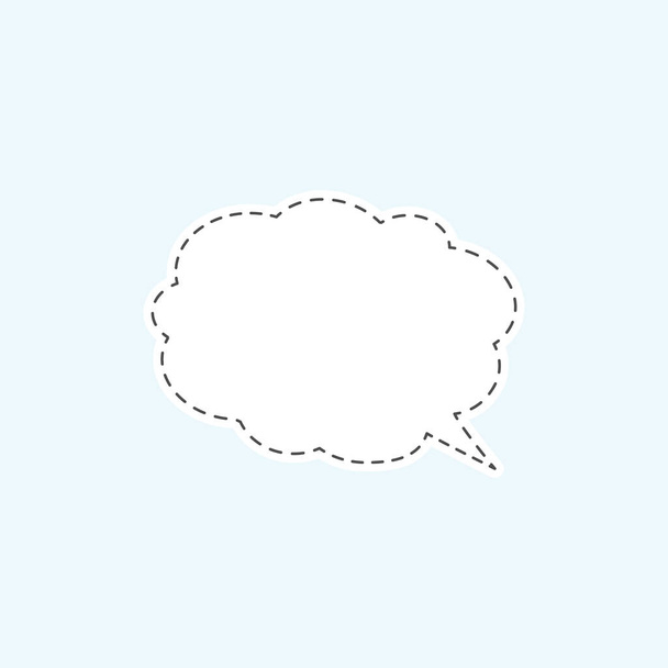Beszéd buborék aranyos ikon vektor elszigetelt fehér - Vektor, kép