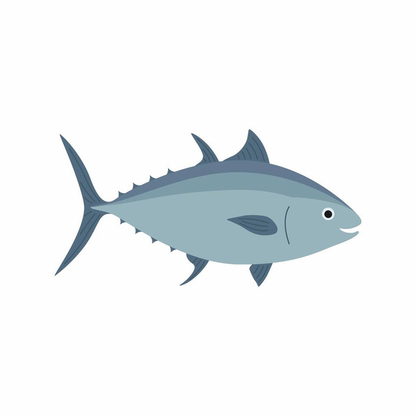 Tuna fish. Vector illustration isolated on white background. - ベクター画像
