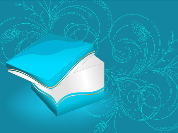 Christmas stylized box for gifts - Vector, Image