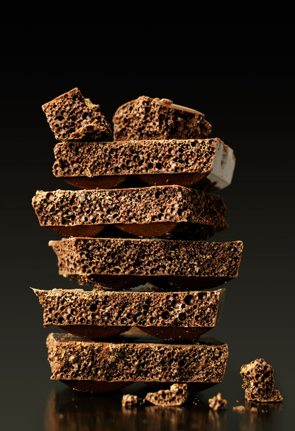 porous chocolate close-up - Фото, изображение