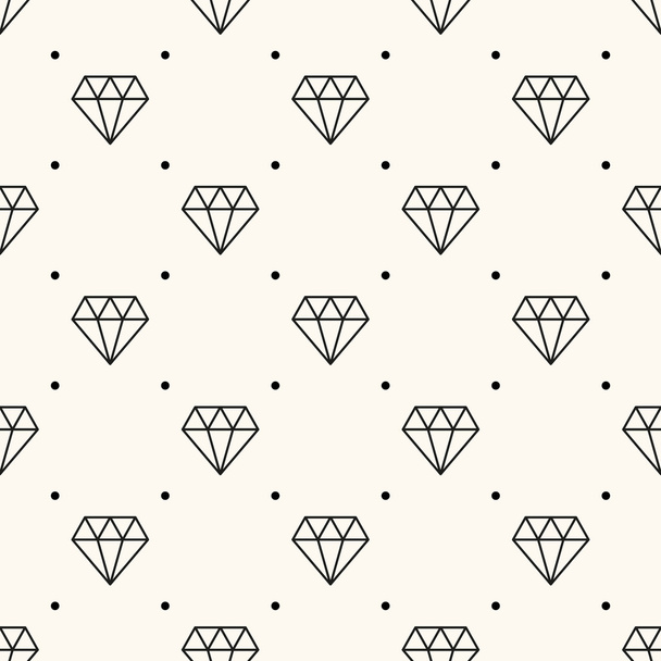 vector naadloze retro patroon, met diamanten. - Vector, afbeelding